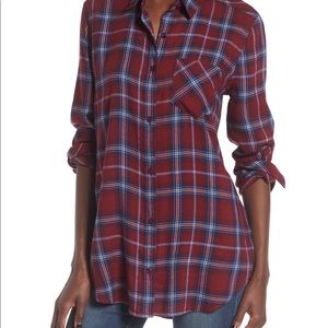 ✨Sale✨Plaid Cotton Blend Shirt